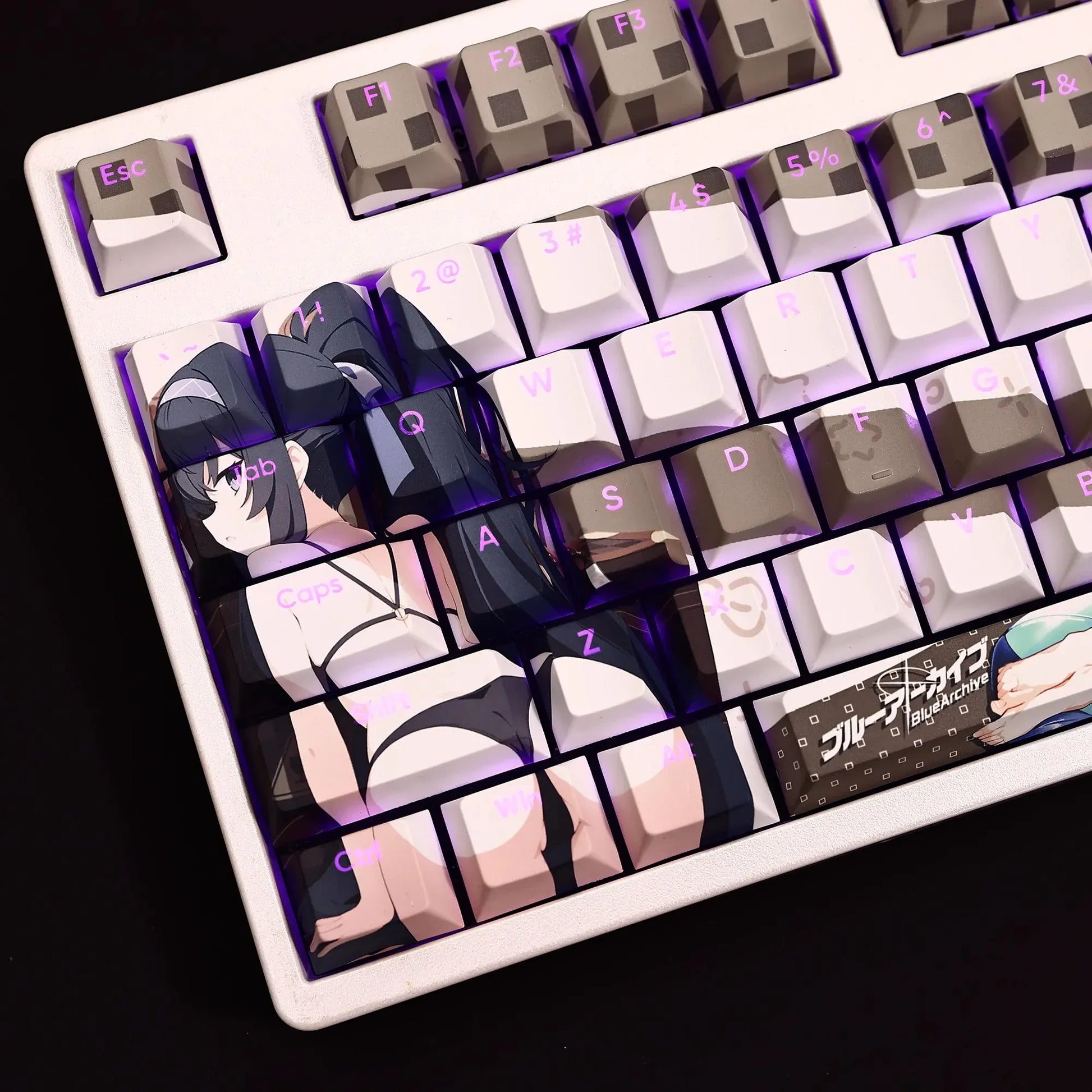 My Anime Keycaps Complete Set Blue Archive: Ui Backlit Keycap Set