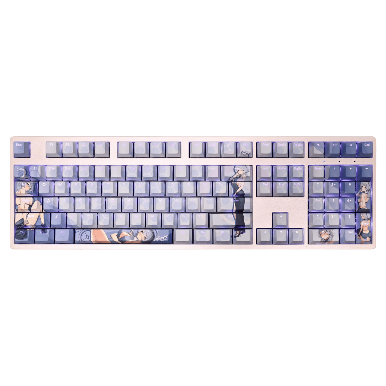 My Anime Keycaps Complete Set Blue Archive: Yuyuzuki Ako Backlit Keycap Set