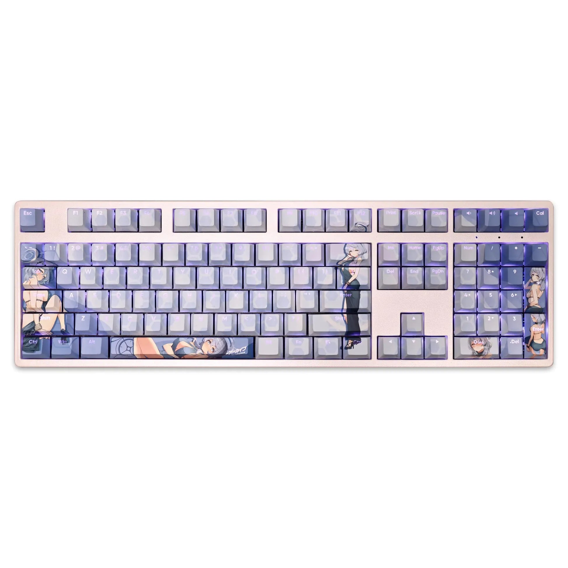 My Anime Keycaps Complete Set Blue Archive: Yuyuzuki Ako Backlit Keycap Set