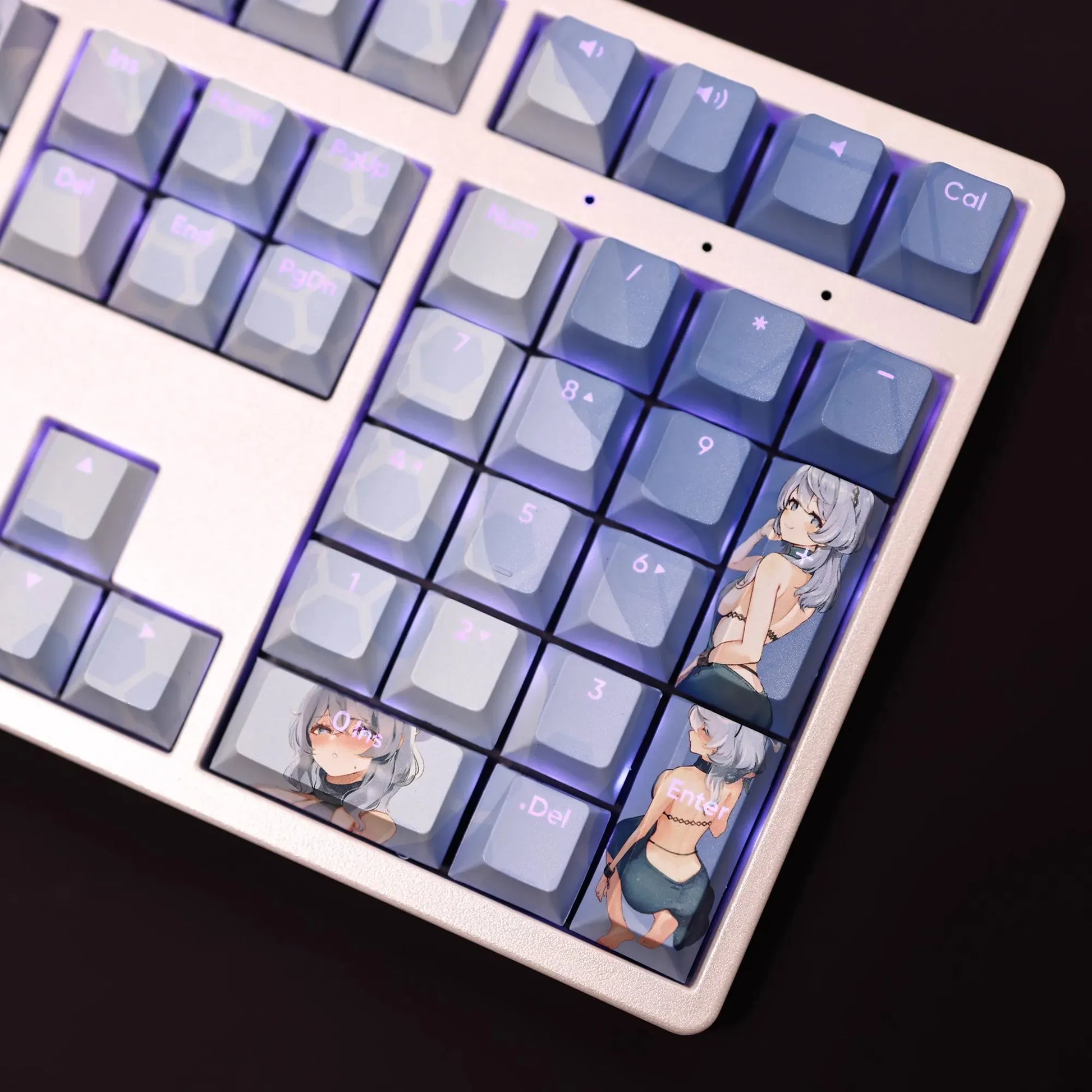 My Anime Keycaps Complete Set Blue Archive: Yuyuzuki Ako Backlit Keycap Set