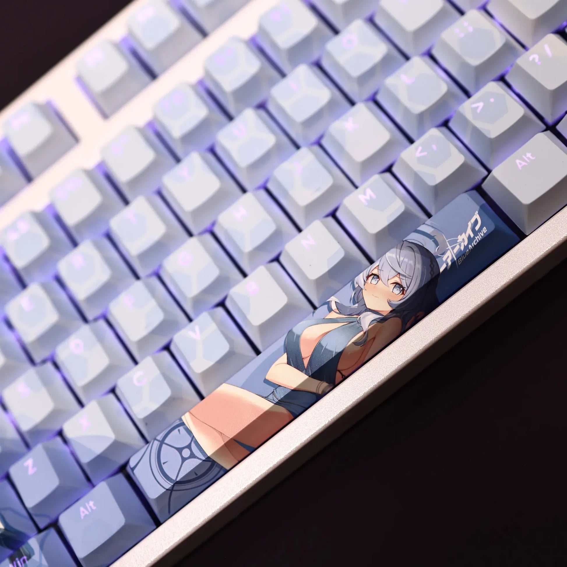 My Anime Keycaps Complete Set Blue Archive: Yuyuzuki Ako Backlit Keycap Set