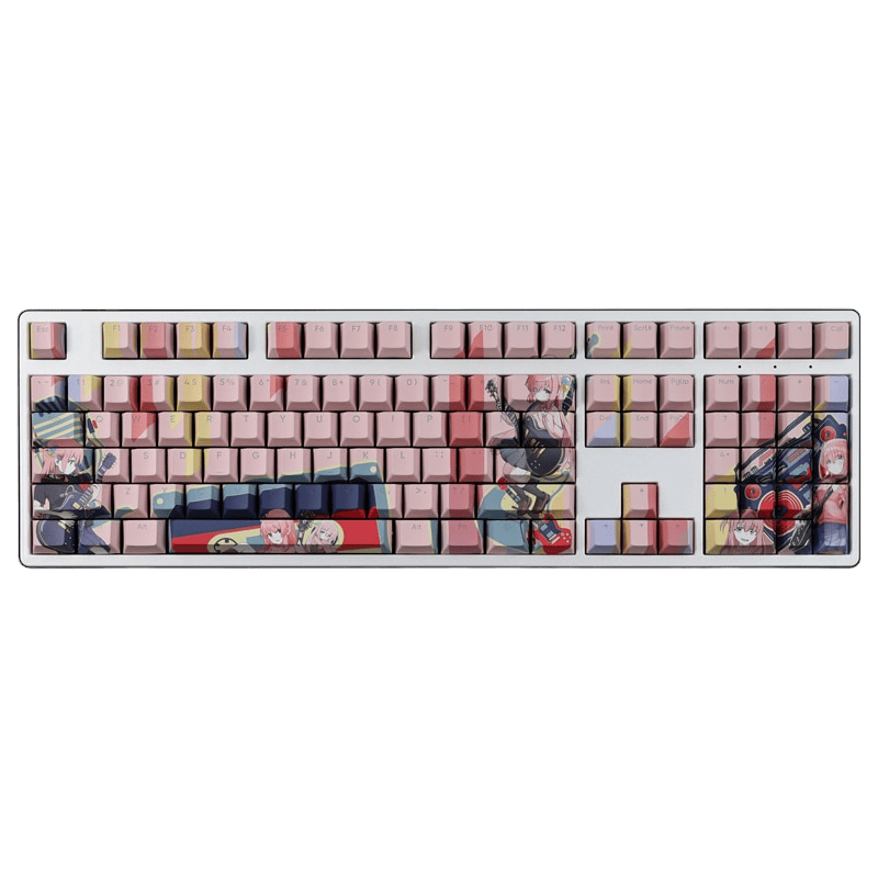 My Anime Keycaps Complete Set Bocchi The Rock!: Hitori Goto Pink Backlit Keycap Set