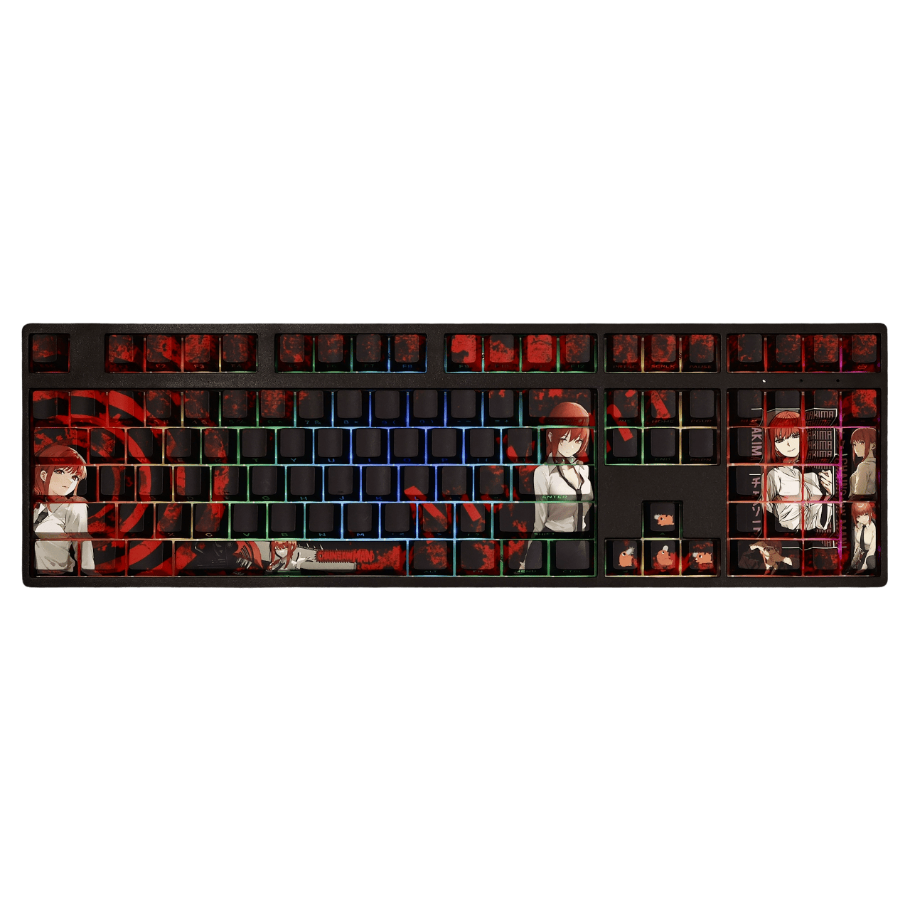My Anime Keycaps Complete Set Chainsaw Man: Makima Black Backlit Keycap Set