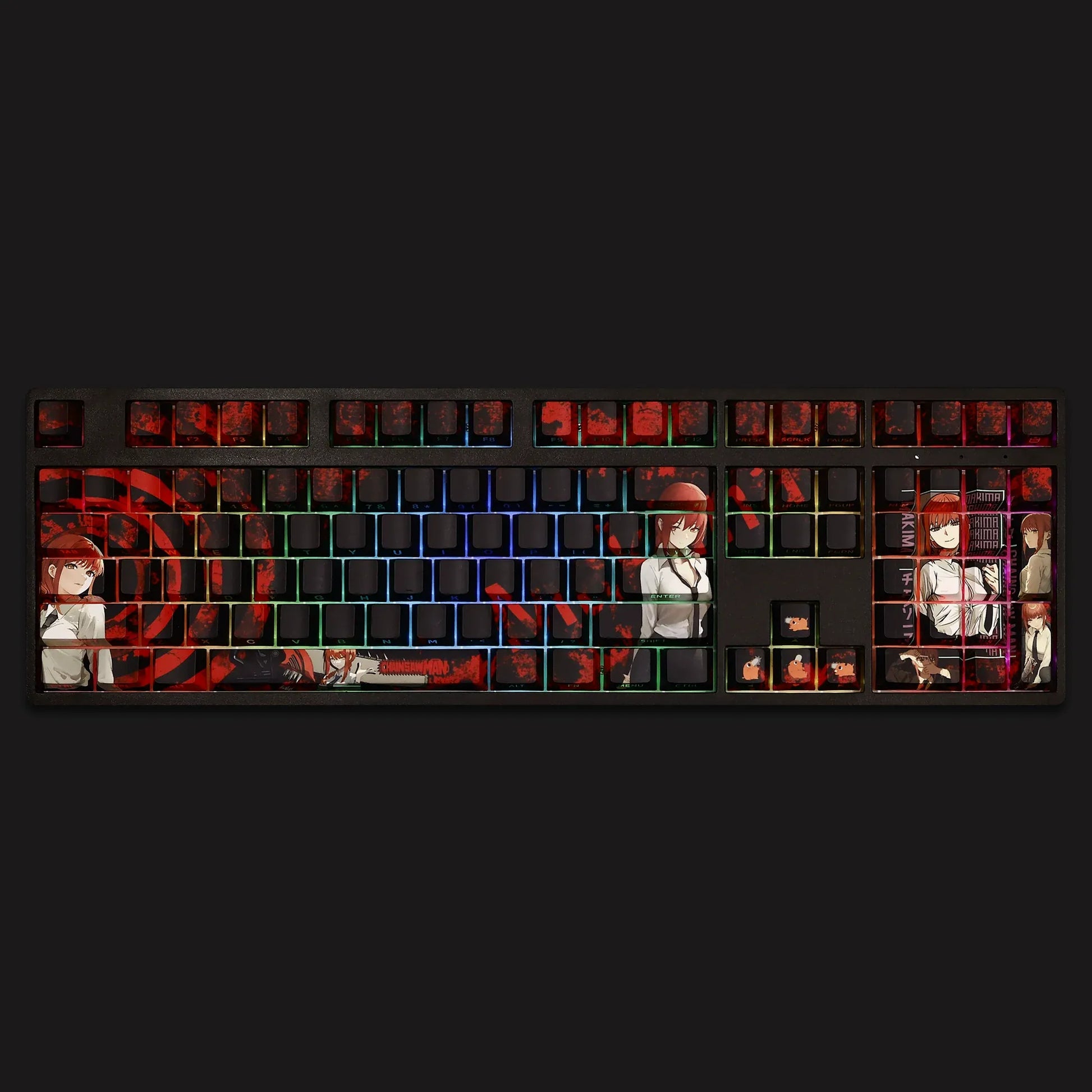 My Anime Keycaps Complete Set Chainsaw Man: Makima Black Backlit Keycap Set
