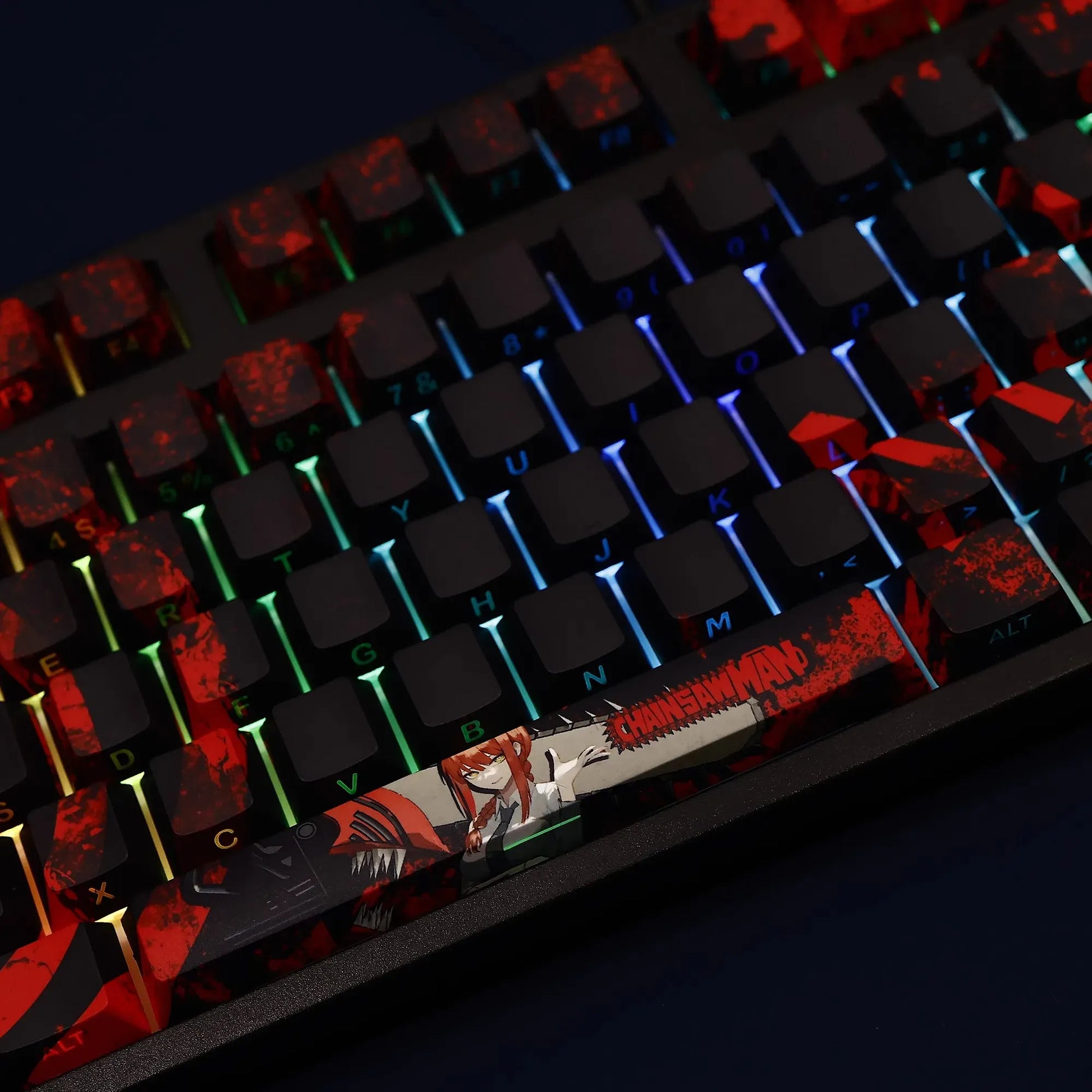 My Anime Keycaps Complete Set Chainsaw Man: Makima Black Backlit Keycap Set
