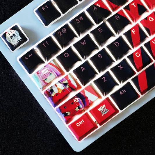 My Anime Keycaps Complete Set DARLING in the FRANXX: Zero Two Backlit Keycap Set