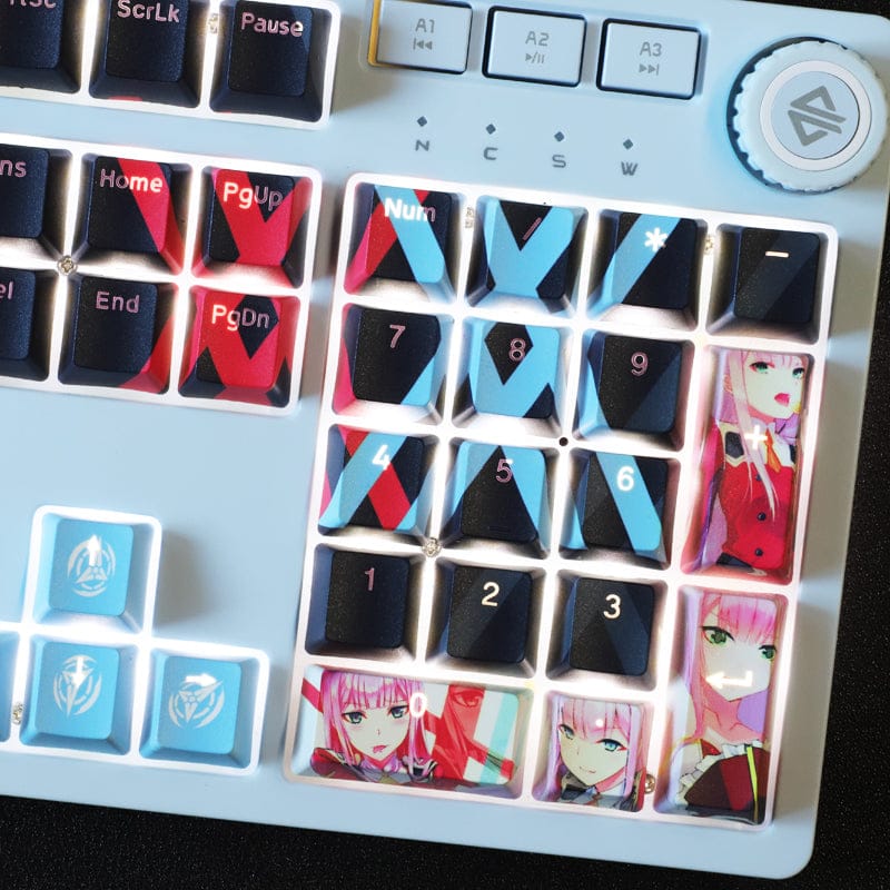 Zero Two (DARLING in the FRANXX) Backlit Keycap Set