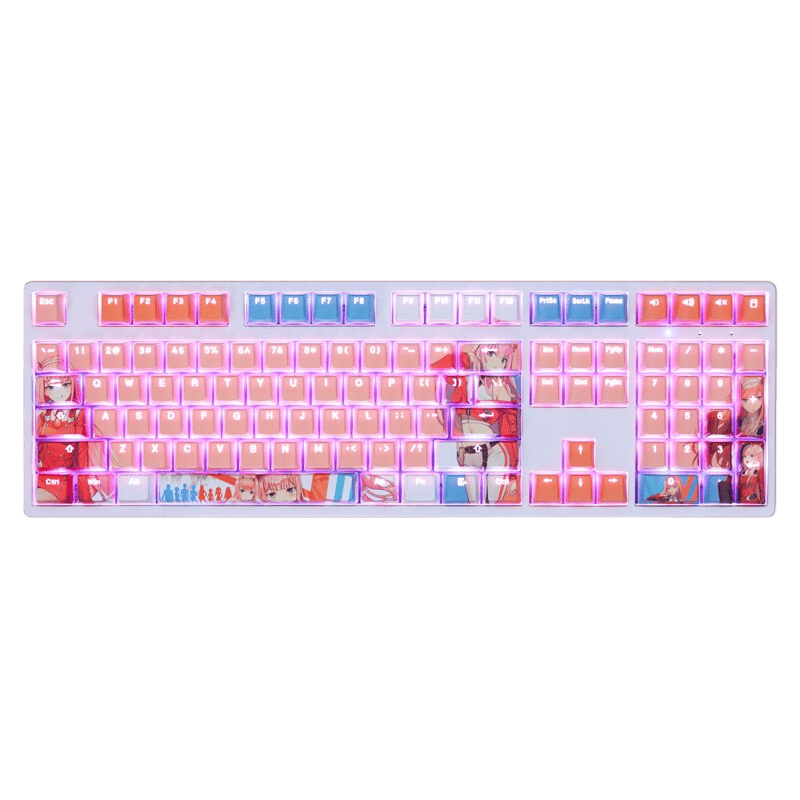 My Anime Keycaps Complete Set DARLING in the FRANXX: Zero Two OEM Backlit Keycap Set
