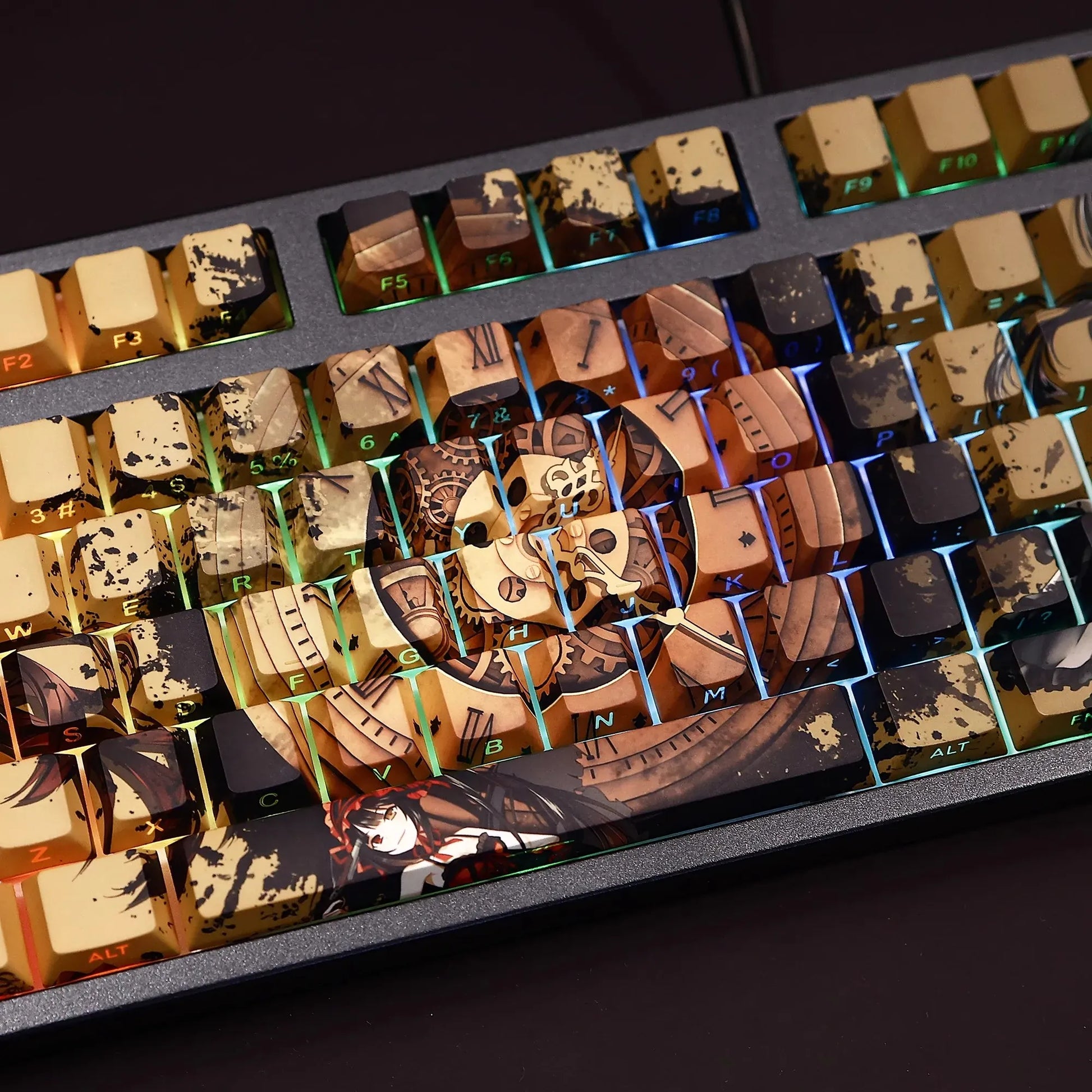 My Anime Keycaps Complete Set Date A Live: Kurumi Tokisaki Brown Backlit Keycap Set