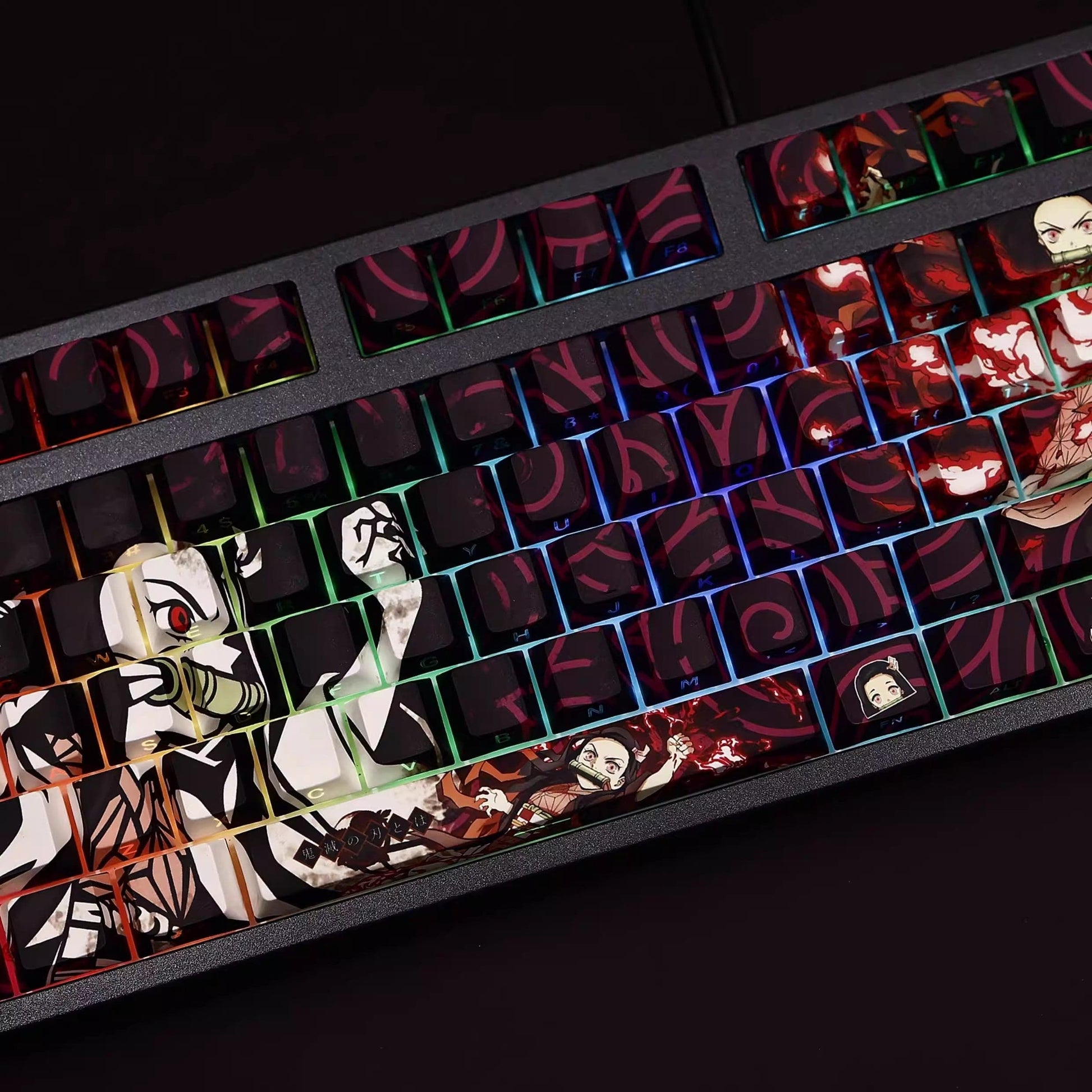 My Anime Keycaps Complete Set Demon Slayer: Nezuko Kamado Black Backlit Keycap Set