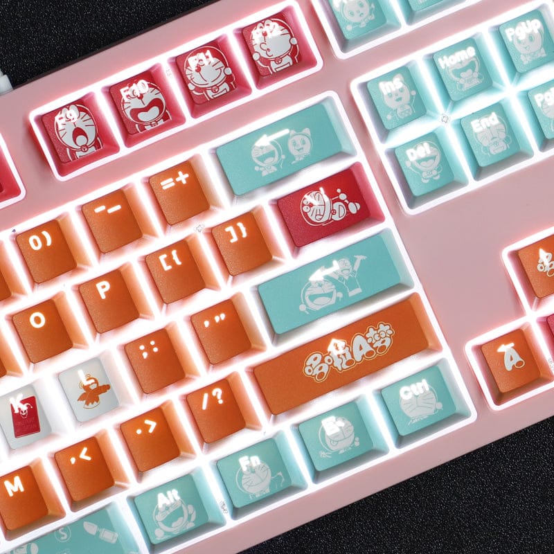 My Anime Keycaps Complete Set Doraemon: Orange Backlit Keycap Set