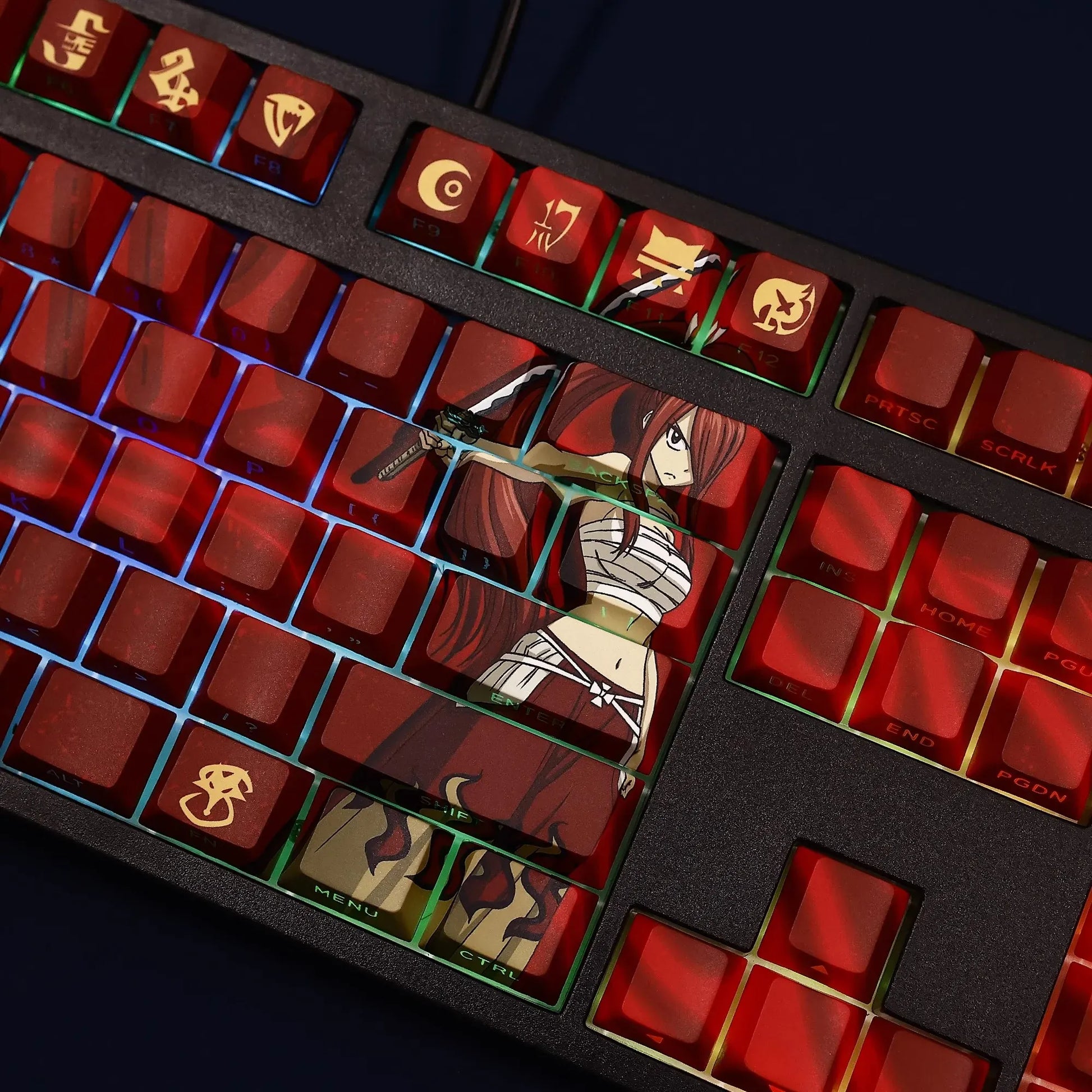 My Anime Keycaps Complete Set Fairy Tail: Erza Scarlet Backlit Keycap Set