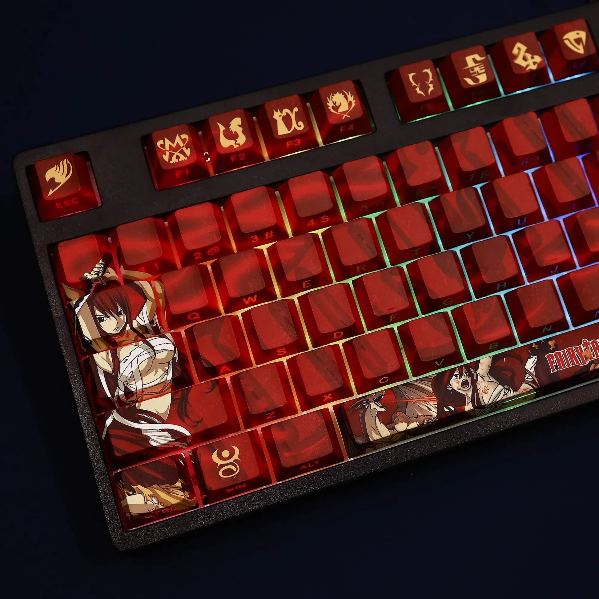 My Anime Keycaps Complete Set Fairy Tail: Erza Scarlet Backlit Keycap Set