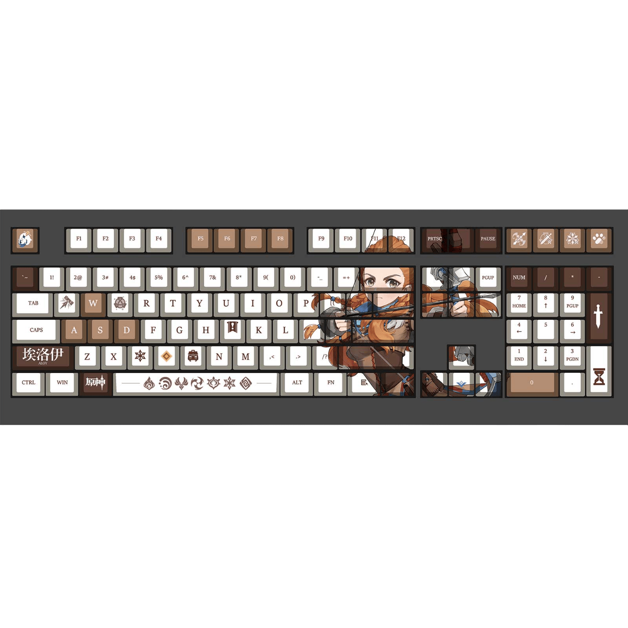 My Anime Keycaps Complete Set Genshin Impact: Aloy OEM Keycap Set