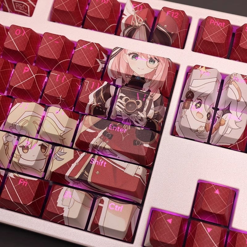 My Anime Keycaps Complete Set Genshin Impact: Charlotte Backlit Keycap Set