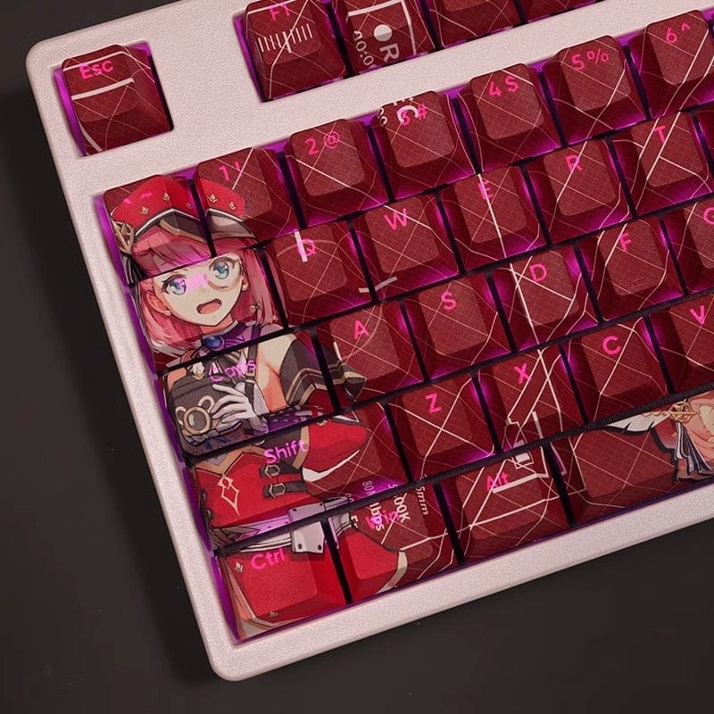 My Anime Keycaps Complete Set Genshin Impact: Charlotte Backlit Keycap Set