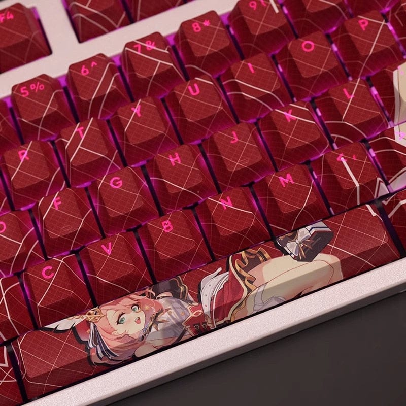 My Anime Keycaps Complete Set Genshin Impact: Charlotte Backlit Keycap Set