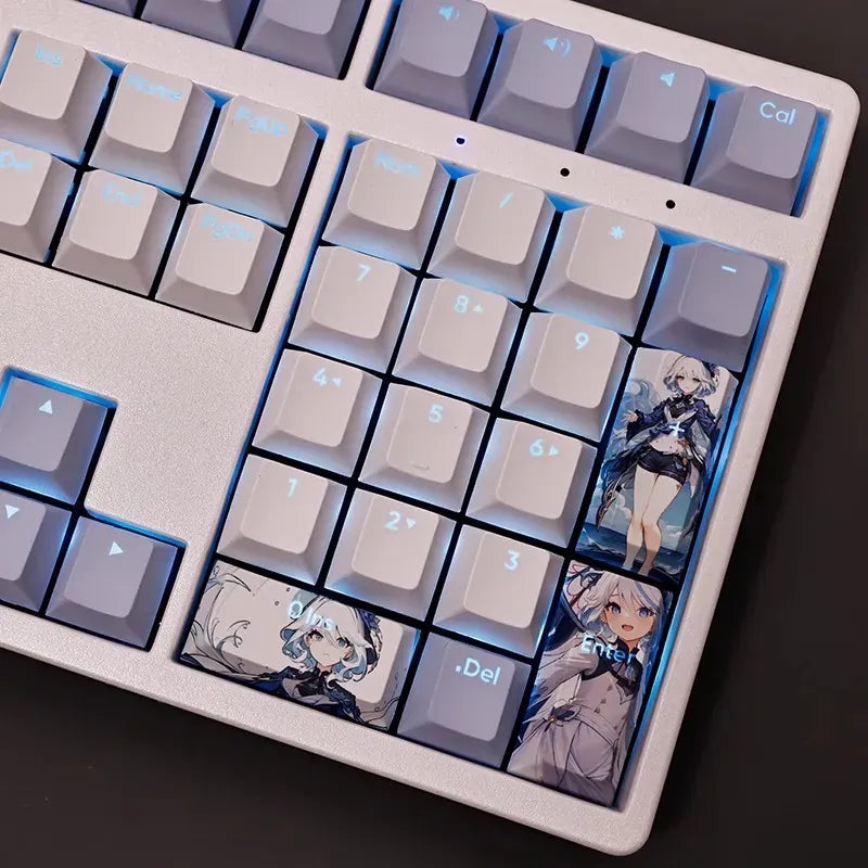 My Anime Keycaps Complete Set Genshin Impact: Focalors White Backlit Keycap Set