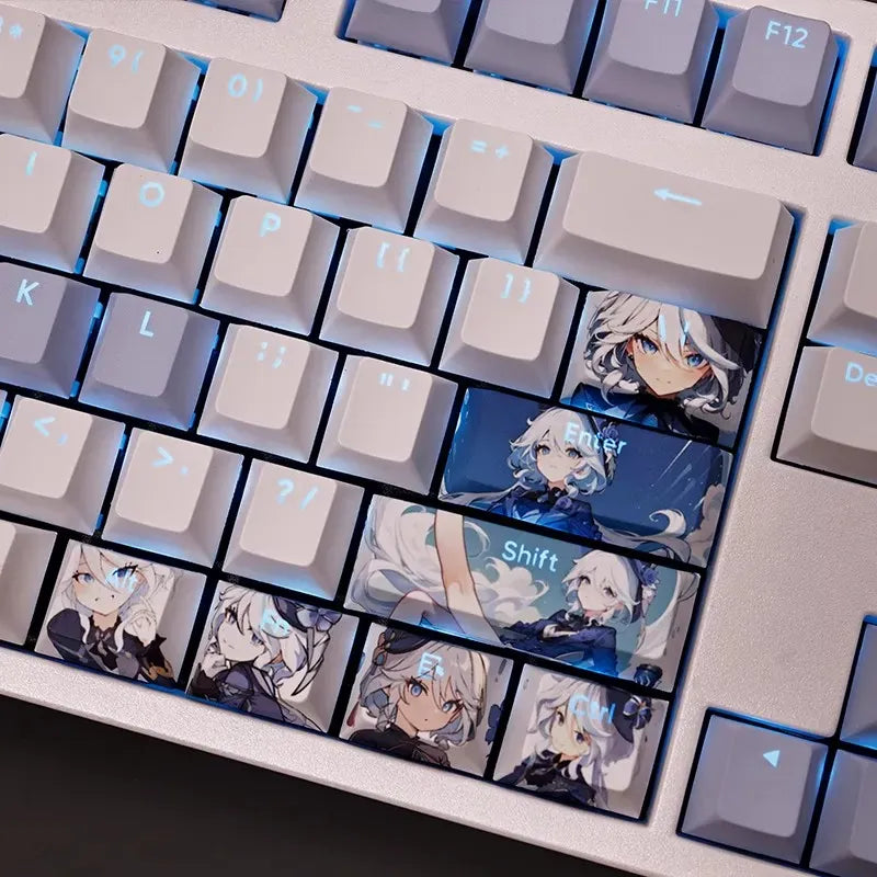 My Anime Keycaps Complete Set Genshin Impact: Focalors White Backlit Keycap Set