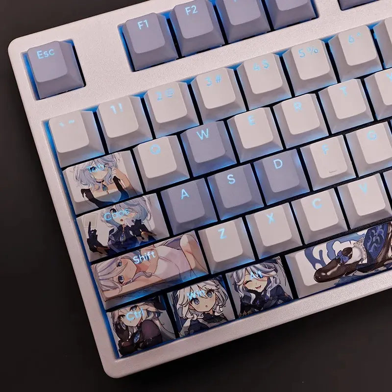 My Anime Keycaps Complete Set Genshin Impact: Focalors White Backlit Keycap Set