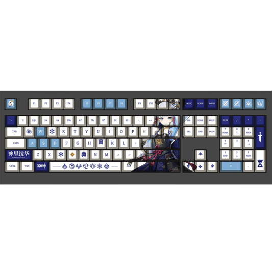 My Anime Keycaps Complete Set Genshin Impact: Kamisato Ayaka OEM White Keycap Set