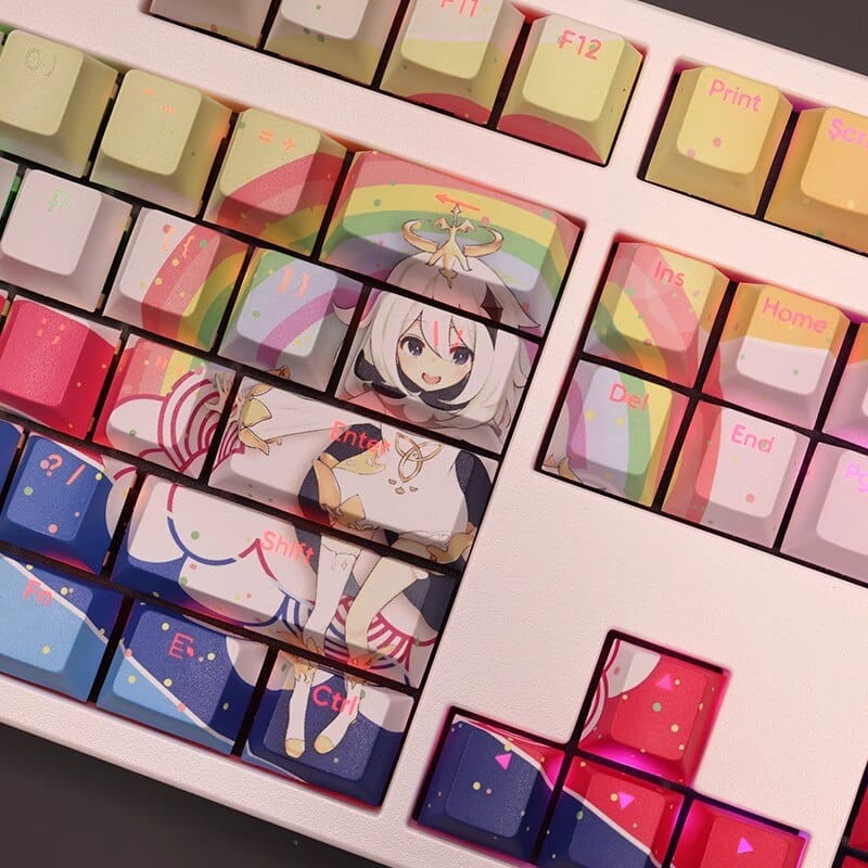 My Anime Keycaps Complete Set Genshin Impact: Paimon Backlit Keycap Set