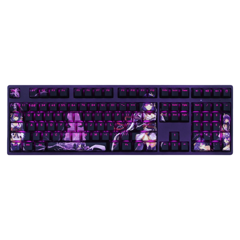 My Anime Keycaps Complete Set Genshin Impact: Raiden Shogun Backlit OEM Keycap Set