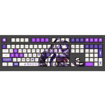 My Anime Keycaps Complete Set Genshin Impact: Raiden Shogun OEM Keycap Set