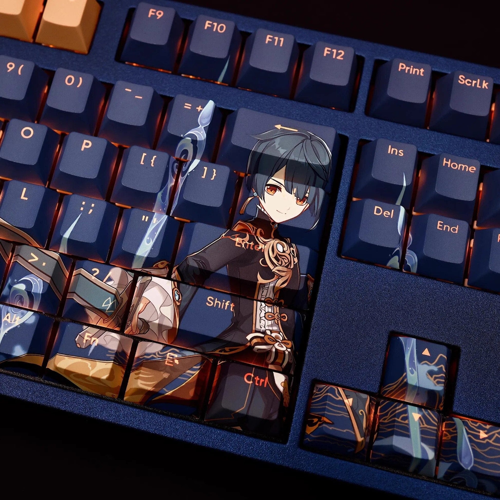 My Anime Keycaps Complete Set Genshin Impact: Xingqiu Backlit Keycap Set