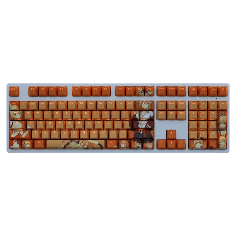 My Anime Keycaps Complete Set Genshin Impact: Yoimiya Backlit Orange Keycap Set