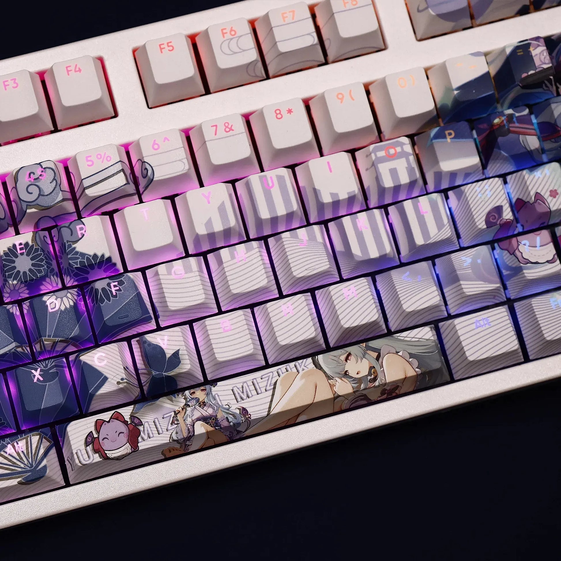 My Anime Keycaps Complete Set Genshin Impact: Yumemizuki Mizuki Backlit Keycap Set