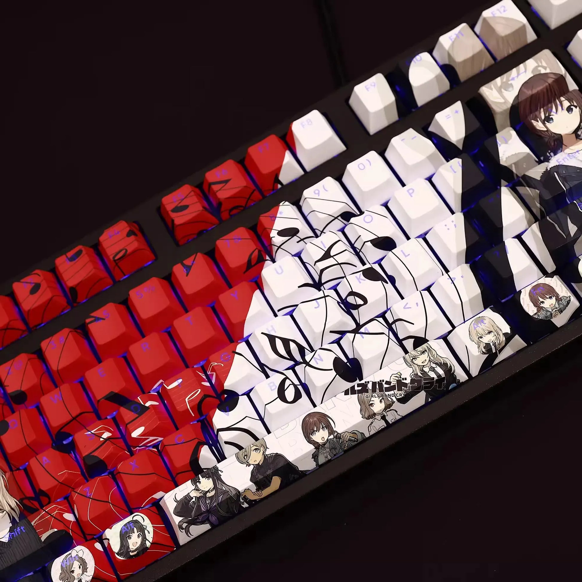 My Anime Keycaps Complete Set Girls Band Cry: Backlit Keycap Set