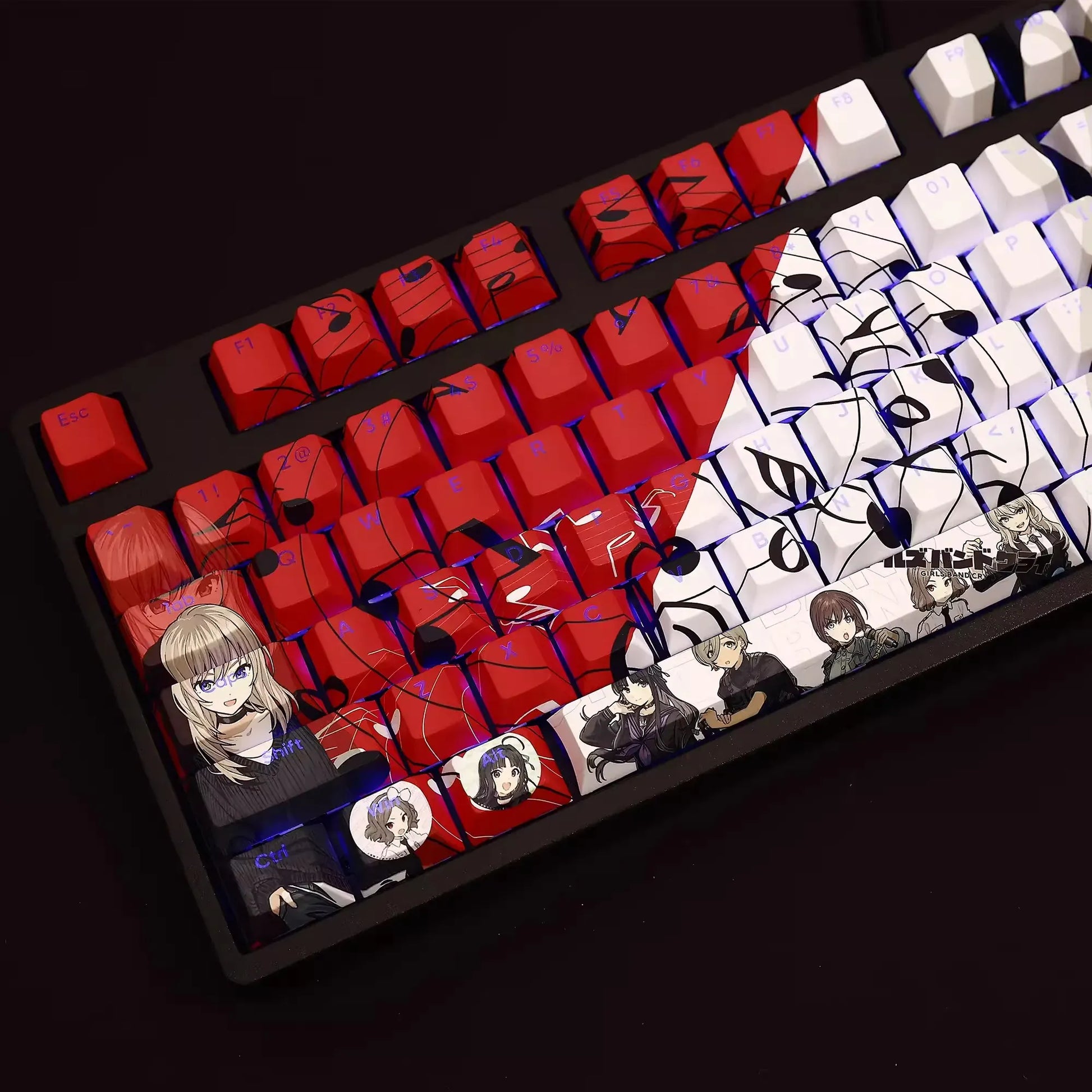 My Anime Keycaps Complete Set Girls Band Cry: Backlit Keycap Set