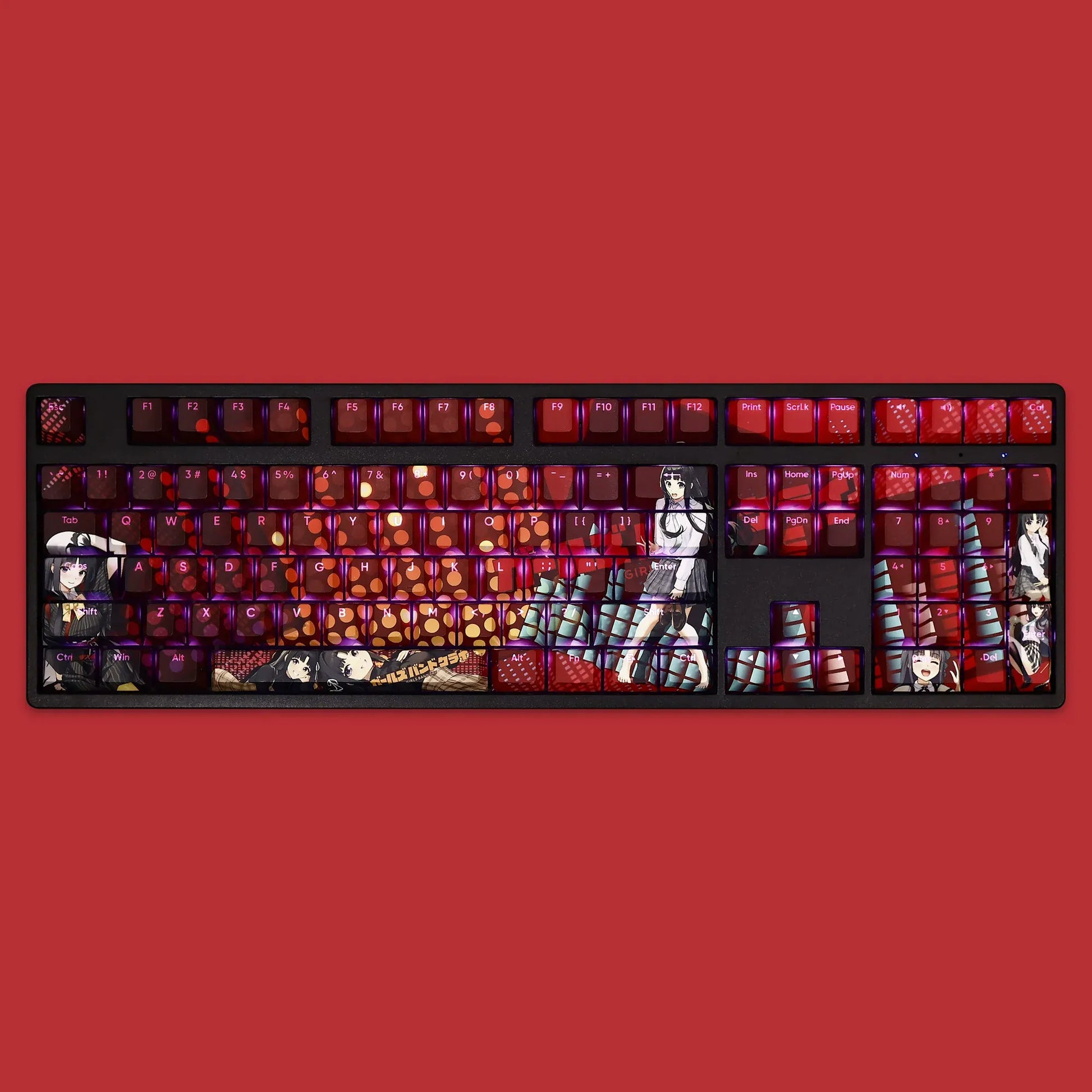 My Anime Keycaps Complete Set Girls Band Cry: Subaru Awa Backlit Keycap Set