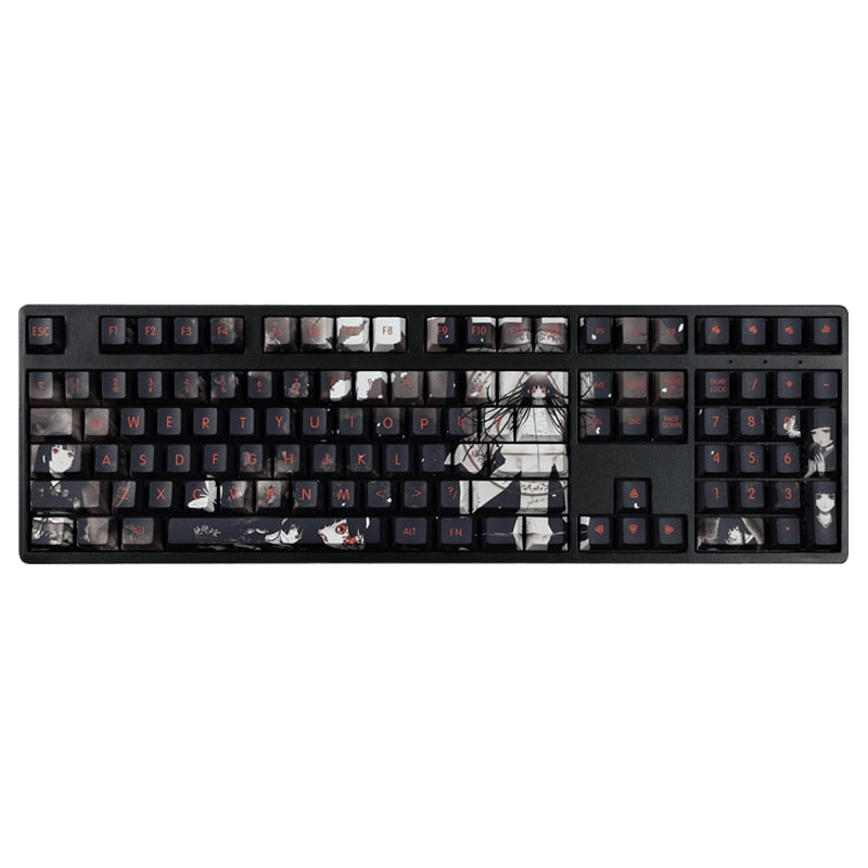 My Anime Keycaps Complete Set Hell Girl: Ai Enma Black Keycap Set