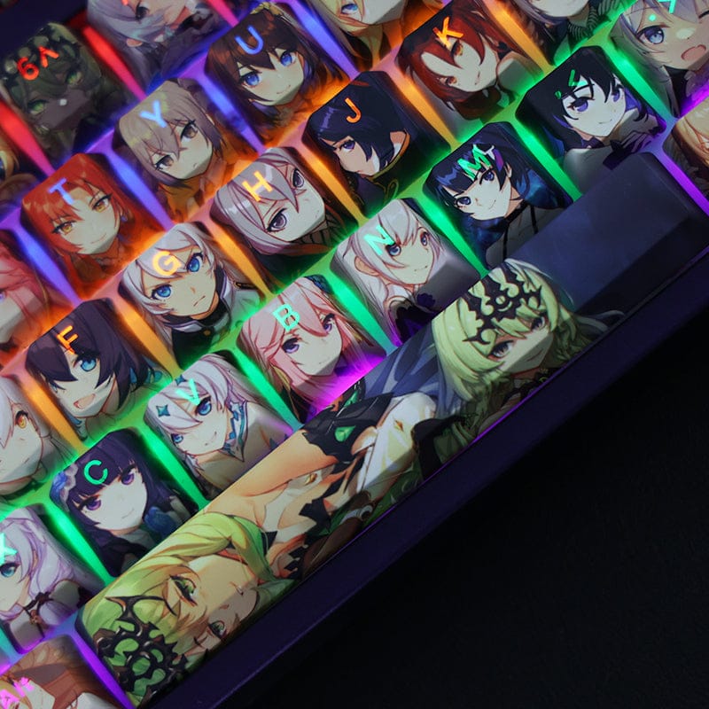 My Anime Keycaps Complete Set Honkai: Female Backlit Keycap Set