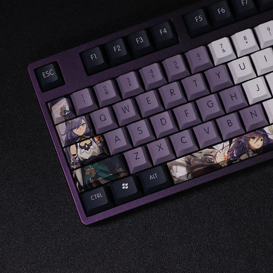 My Anime Keycaps Complete Set Honkai: Fu Hua Purple Keycap Set