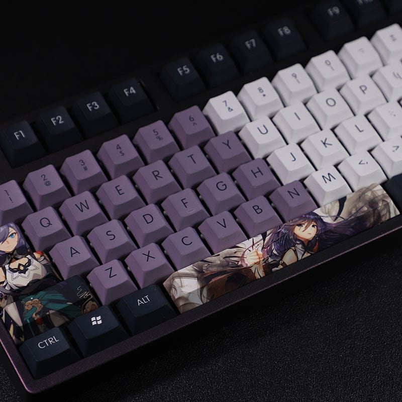 My Anime Keycaps Complete Set Honkai: Fu Hua Purple Keycap Set