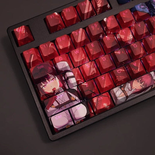 My Anime Keycaps Complete Set Honkai: Kafka Red Backlit Keycap Set