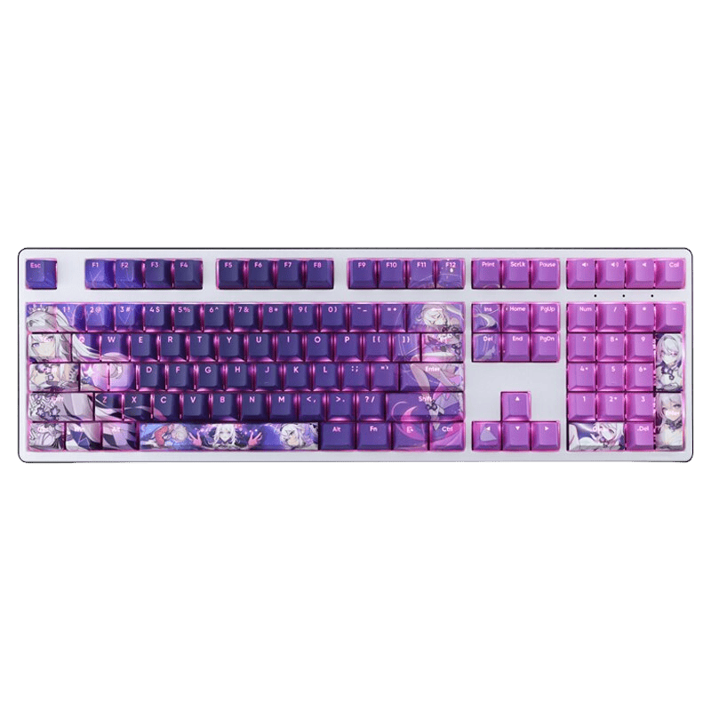 My Anime Keycaps Complete Set Honkai: Kiana Kaslana Backlit Purple Keycap Set