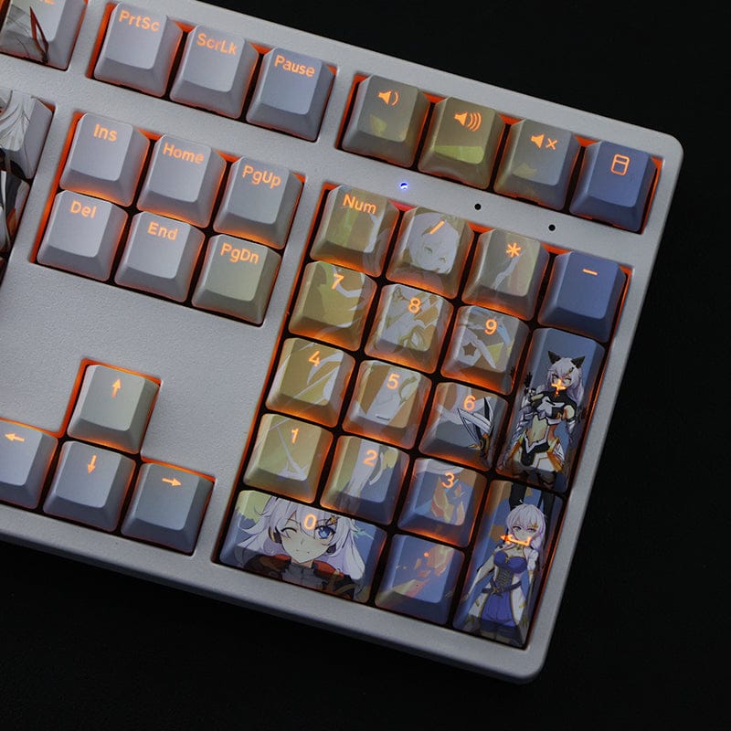 My Anime Keycaps Complete Set Honkai: Kiana Kaslana Backlit White Keycap Set