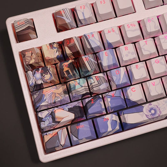 My Anime Keycaps Complete Set Honkai: Seele Vollerei White Backlit Keycap Set