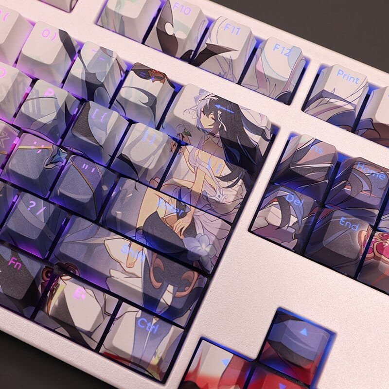 My Anime Keycaps Complete Set Honkai: Seele Vollerei White Backlit Keycap Set