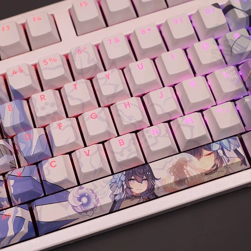 My Anime Keycaps Complete Set Honkai: Seele Vollerei White Backlit Keycap Set
