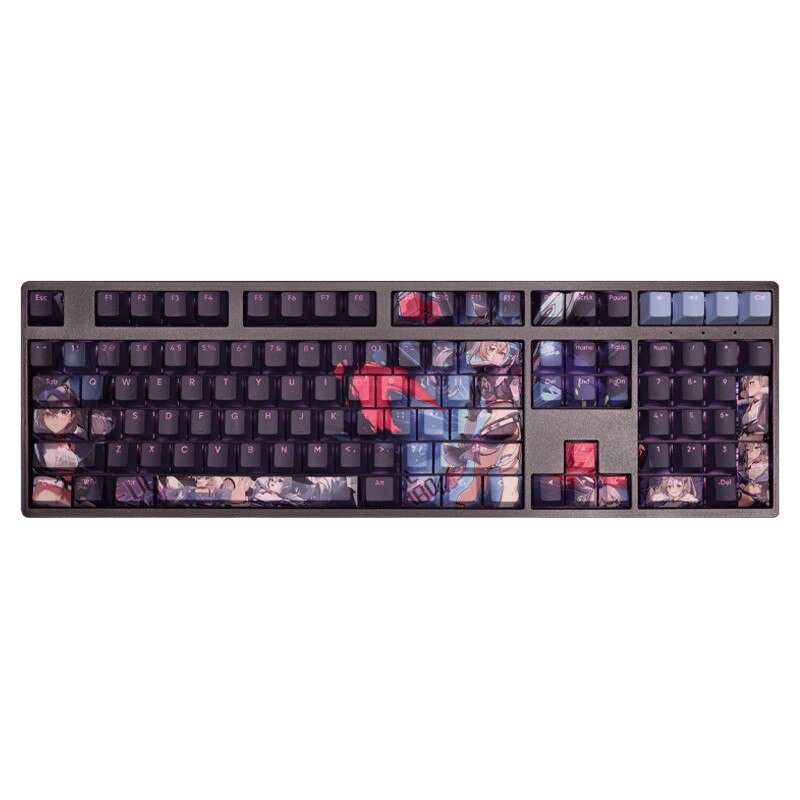 Silver Wolf (Honkai) Black Backlit Keycap Set