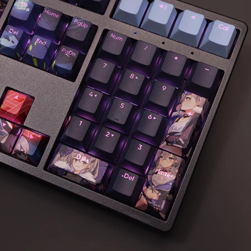 My Anime Keycaps Complete Set Honkai: Silver Wolf Black Backlit Keycap Set