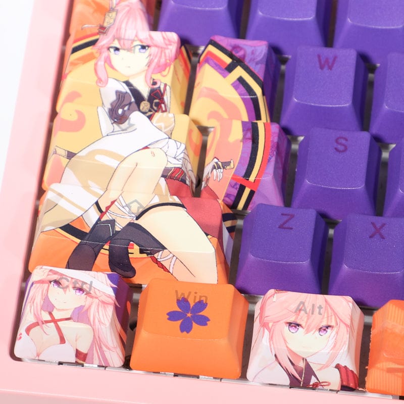 My Anime Keycaps Complete Set Honkai: Yae Sakura Backlit Keycap Set