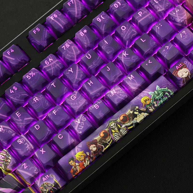 My Anime Keycaps Complete Set Overlord: Albedo Backlit Purple Keycap Set