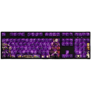 My Anime Keycaps Complete Set Overlord: Albedo Backlit Purple Keycap Set