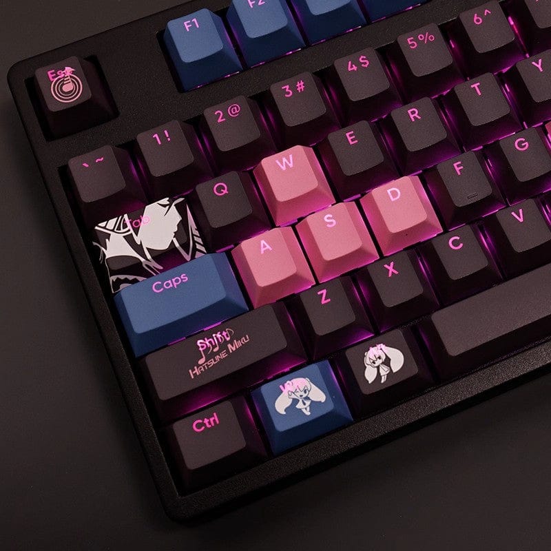 My Anime Keycaps Complete Set Project SEKAI: Hatsune Miku Black Backlit Keycap Set
